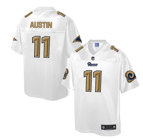 Men's Game Tavon Austin Nike Jersey White - #11 Pro Line Fashion NFL Los Angeles Rams